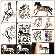 yhslmh Horse Stencils for Painting Reusable Stencils Large Horse Template Pai...