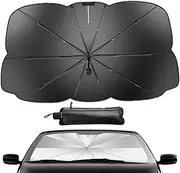 Car Windshield Sun Shade Umbrella - Foldable Windshield Sunshade Front Cover with UV Block, Reflective Sunshade for Car | UV Block Umbrella for Car Window