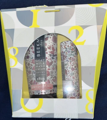 Beekman 1802 Goat Milk Hand Cream & Lip Balm Honeyed Grapefruit Gift Set NIP