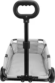 4 Wheels Pet Stroller, Carbon Steel 15.43 Load Capacity Easy-Fold Puppy Cage Jogger Stroller (Grey)
