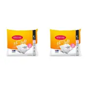4pc Tontine Hi-Loft Euro Sleeping Pillow Cushion Rectangle Home Bedding White