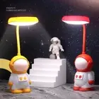 Rechargeable Bendable LED Reading Light Cute Spaceman Shape Lamp for Kids