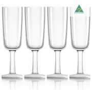 4 x Marc Newson Tritan® Forever Unbreakable Non Slip Flute 180ml - White