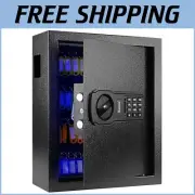 Comprehensive Wall Mount Key Safe with 3 Opening Methods & Anti-Theft Features