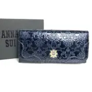 Unused ANNA SUI Blue Enamel Leather Clasp Wallet