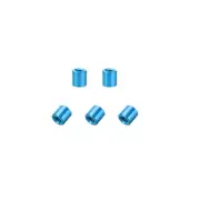 5 PC M3x6mm Round Aluminum Standoff Column Spacer Female Blue for DIY