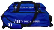 Vise Three Ball Tote Roller Bowling Bag with Shoe Pouch Blue