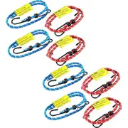 Ozoffer 8pcs Handy Hardware Bungee Cords Strap Heavy Duty Elastic Tie Downs Secure