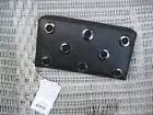 DEUX LUX PARIS LARGE ZIP WALLET * BLACK with GROMMETS * COOL! * Orig. tag $58