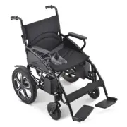 Electric Wheelchair Folding Long Range Lithium Power Motorised Foldable Black