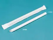 50 x Paper Jumbo Bubble Tea Straws Individually Wrapped Disposable White Straws