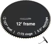 Trampoline Pro Mat Replacement 12 ft for 72 Springs with 5.5" Gold