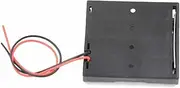 CHICAMPERA 6Pcs Slot Battery Holder Case with Wire Leads and Off Switch Easy to Install for Robotics and Electronic Projects Black