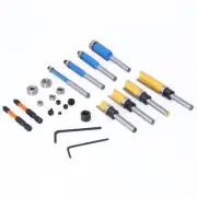 10PCS Router Bits, Including 4 Flush Trim Router Bits 1/4 Shank, 4 Pattern2064