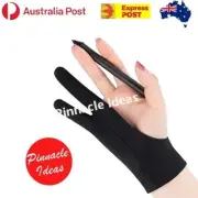 1x Black Professional Artist Drawing Two Finger Glove Tablet Graphic Sketch