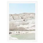 [Sleeping Giant] Sunny Cliffs White Framed Print - 85cm x 114cm