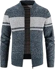 [Generic] Men Winter Cardigan Sweaters Slim Jackets Thicker Warm Stand-Up Collar Cardigans