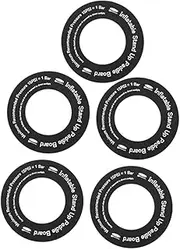 NULYLU 5pc Set Round Valve Gasket for Inflatable Boards Paddleboard Accessory Replacement Pads for PVC Valve Black