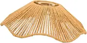 Generic Woven Rope Lampshade Rustic Ceiling Lamp Shade Decors Handmade Pendant Lamp Shade for Reading Light Kitchen Island Bedroom, Yellow