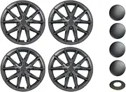 4PCS HubCap Car Replacement Compatible for Tesla Model 3 Wheel Cap 18 Inch Automobile Hub Cap Full Rim Cover Accessories Wheel Cover 2023(Gun Grey)