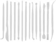 14Pcs Set Plastic Crafts Clay Modeling Tool for Shaping and Sculpting (White)