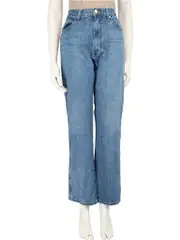 FRAME x Ilona Hamer Blue Denim Straight Leg Jeans