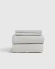 Quince King Classic Organic Percale Light Gray Sheet Set