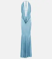 [Blumarine] Blumarine Open-back satin gown AU 14 blue