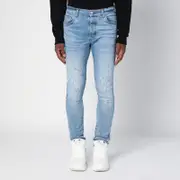 [AMIRI] Light Blue Washed Skinny Jeans With Wear 32 Blue