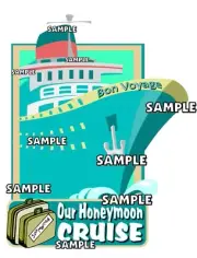 Our Honeymoon Cruise Just Married Scrapbook Paper Die Cut Piece