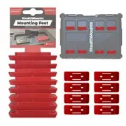 STEALTHMOUNTS 8 Pack Packout Mounting Feet - Red PAC-F-02-8