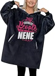 [Huglanket] Nene Gifts for Grandma, for Mother's Day, Wearable Blanket Hoodie, Oversized Hooded Blanket, Cozy, Warm, One Size - Call Me, Call Me Nene