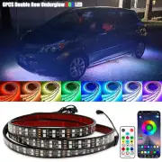 6PCS RGB Double Row Dream Color Underglow LED Neon Light Strip For Toyota Yaris