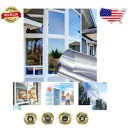 Silver Static Cling Window Film for Ultimate Daytime Privacy - 95% UV Protection
