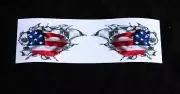 American Flag Tearing Through Metal Custom Graphics Decals