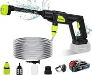 Cordless Pressure Washer for Makita 18V Batteries, 450 PSI 1.2GPM Portable Pressure Cleaner with 6-in-1 Nozzle for Automotive, Watering and Wall Cleaning (1x 3000mah Battery)