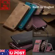 Leather Wallet Card Case iPhone 14 Plus 13 12 11 Pro Max SE 8 7+6 XR Flip Cover