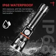 High Power 10000Lumens Zoom Flashlight T6/L2 LED Rechargeable Super Bright Torch
