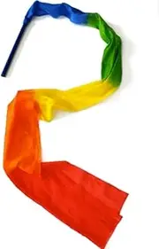 Dance Ribbons Rhythmic Dance Ribbons Rainbow Color Gradient Dance Ribbons with Rod Dance Exercises Streamers for Improve Self-Image for Exercise