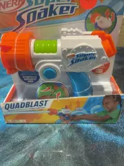 Quadblast, Nerf Super Soaker Hose Blaster, Garden Hose Powered with 4 Jet Modes