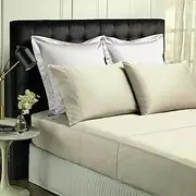 Park Avenue 500 Thread Count Bamboo Cotton Bedding Sheet Set, Dove, Queen