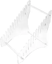 Acrylic Tiered Record Display Rack Transparent Multi Vinyl Holder for Albums Photos Desktop Storage for Home Office Classroom Use