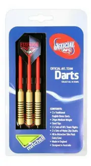 AFL Essendon Bombers - Set Of 3 With Carry Case - 24 Gram Dart - Brass