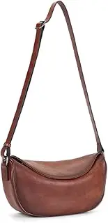 [Zhuoliang] Leather Crossbody Bag Purse for Women Men,Crescent Shoulder Bag Small Cross Body Dumpling Bag Half Moon Adjustable