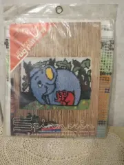 VINTAGE SPINNERIN RUG PATTERN ONLY 20"x27" ELLIE & SON #524 ELEPHANT NEW NO YARN
