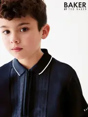 Baker by Ted Baker Textured Polo Shirt (E76854) | $46 - $60