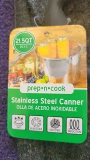 21.5 QT Canning Pot w/ Rack Stainless Steel Water Bath Canner Stockpot Large pot