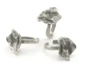 Adjustable Ring Organic Leaf Antique silver plated brass 4-7US size 4135