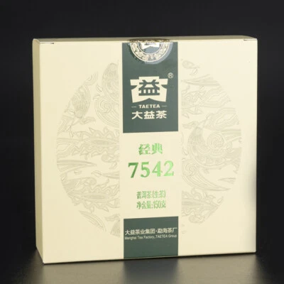 2018 TAETEA Classic 7542 Raw Pu'er Tea Menghai Dayi Puerh 150g Puer Raw Pu-erh