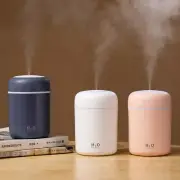 LED light mini 300ml h2o air humidifier spray mist humidifier dual wet aroma ess